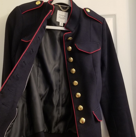 Banana Republic x Olivia Palermo Military Navy Blue Jacket - Picture 12 of 16